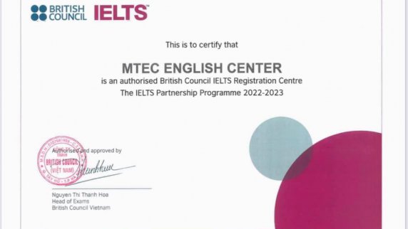 MTEC chính thức trở thành trung tâm uỷ quyền đăng kí thi IELTS của Hội Đồng Anh – British Council