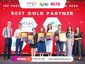 MTEC vinh dự và tự hào khi được vinh danh với 2 giải thưởng Đối tác Vàng xuất sắc năm 2024 và Đối tác có số lượng thí sinh dự thi IELTS cao nhất quý 2 năm 2024 của tổ chức giáo dục IDP ÚC