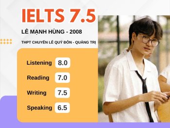 🎉 CHÚC MỪNG BẠN MẠNH HÙNG – TỪ “CHUYÊN LÊ QUÝ ĐÔN” ĐẾN MỤC TIÊU IELTS 7.5! 🎉