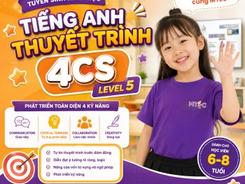 4CS – KHÓA HỌC THUYẾT TRÌNH TIẾNG ANH DÀNH CHO HỌC VIÊN 6 – 9 TUỔI