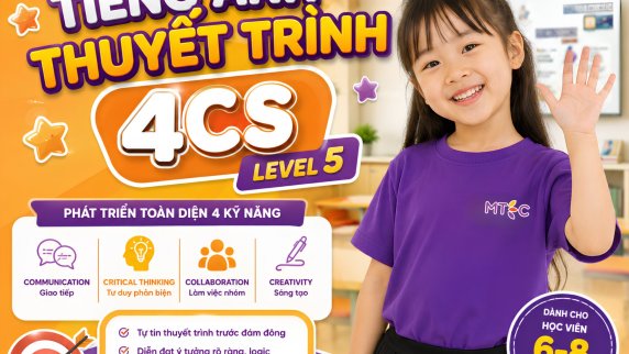 4CS – KHÓA HỌC THUYẾT TRÌNH TIẾNG ANH DÀNH CHO HỌC VIÊN 6 – 9 TUỔI