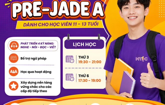 TUYỂN SINH CÁC LỚP TEENS PRE-JADE/JADE/SAPPHIRE TẠI MTEC