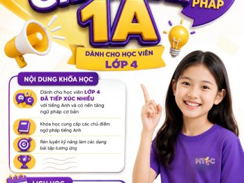 TUYỂN SINH KHÓA HỌC GRAMMAR 1A